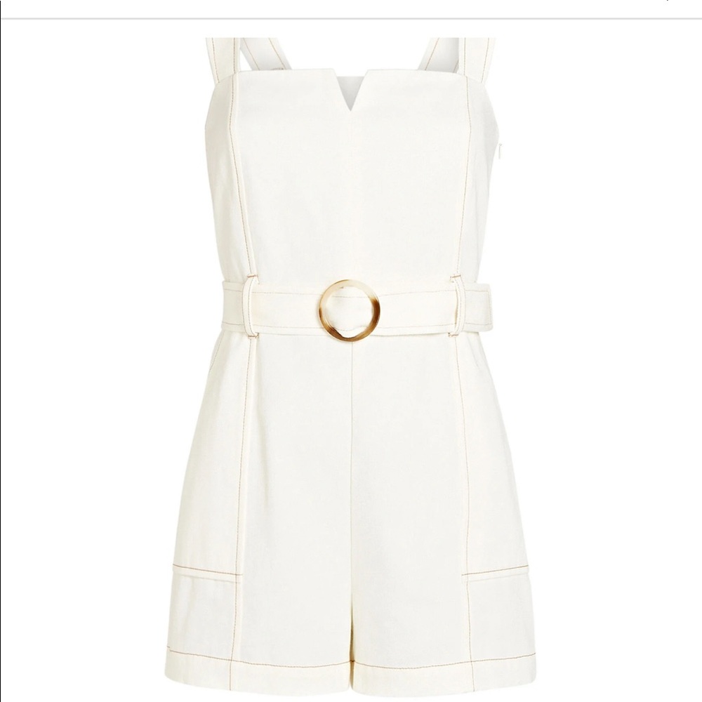 Intermix Stefania belted twill romper